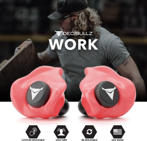 Decibullz Custom Molded Earplugs - Pro Pack Bundle in Red | Ultimate Noise Isolation