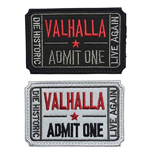 Ticket to Valhalla Tactical Morale Patch - Black & White