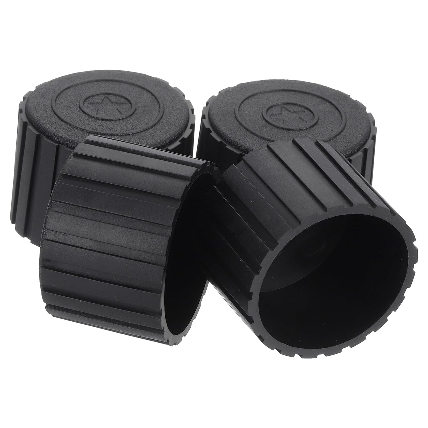 uxcell 4Pcs Chair Leg Tips Caps, 1-3/4" PVC Non-Slip Feet End Caps Cover, Round Chair Leg Floor Protectors for Furniture, Black