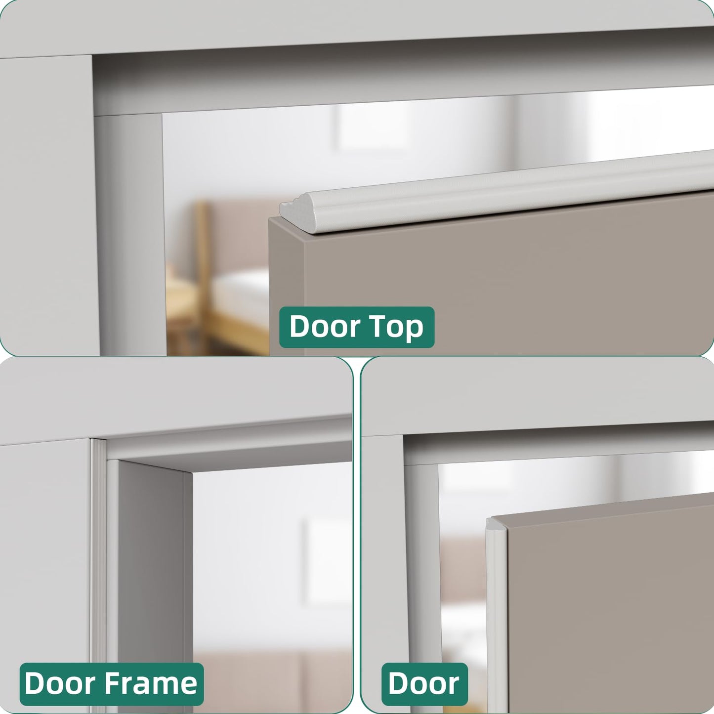 Weather Stripping Door Seal, 118 inch Wedge Window Seal Strip, Soundproofing,Strong Adhesive,Lightproof,Noise-Reduction,Weatherproof Foam Tape Insulation for Sliding Door, Door Frame- White