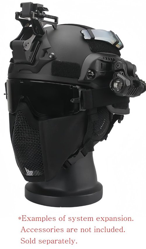 Haverain Tactical Helmet, Survival Game Helmet, Cosplay Helmet, Outdoor Airsoft Helmet, Survival Game Equipment, Beginner, Replica, Multifunctional, Freesize (Black)