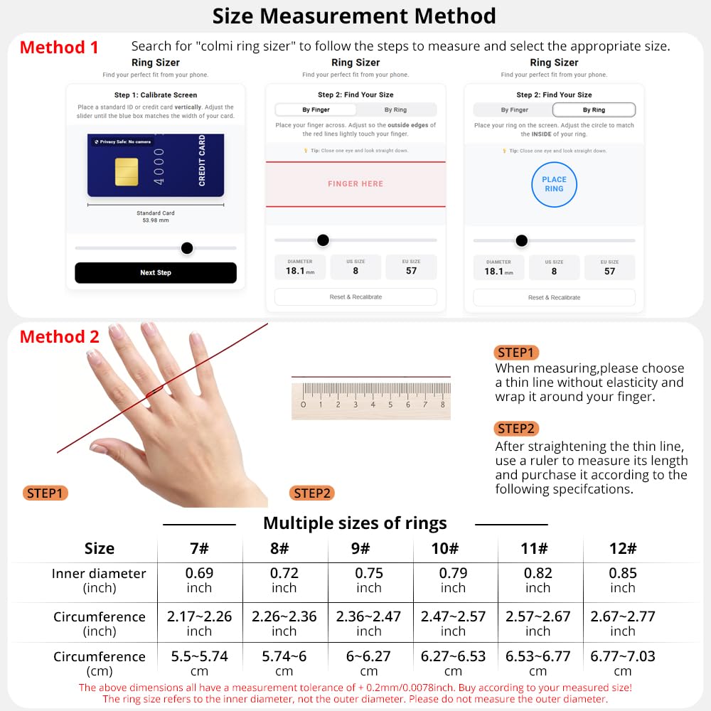 COLMI R02 Smart Ring, Smart Ring for Women and Men, No Subscription Fee, with a Charging Case, Supports Heart Rate, Blood Oxygen, Sleep Health Monitoring. (Rose Gold, 7#)