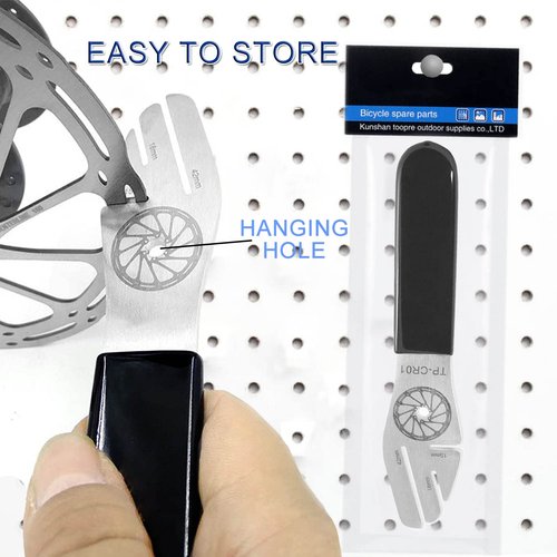 JONMON Bike Rotor Truing Fork, Bicycle Disc Alignment Wrench, 3 Slot Depths Adjustment Brake Disc Adjuster Flattening Correction Gap Regulator Repair Hand Tool for Mountain Bike Road Bike