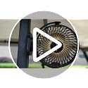 Rechargeable Magnetic Golf Cart Fan with Light - 2-Pack