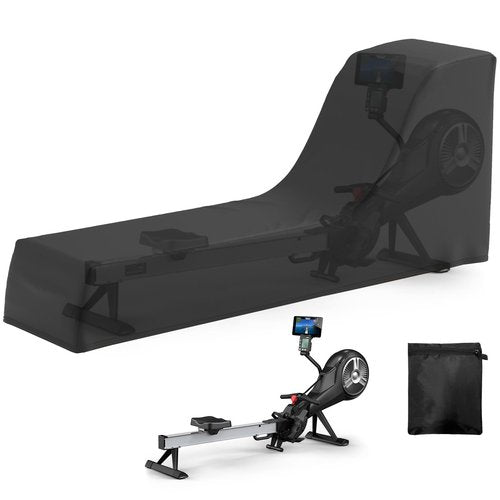 Gasadar Rowing Machine Cover for Concept 2 Fitness Equipment Outdoor Waterproof Sports Rowing Machine Cover with Adjustable Drawstrings and Windproof Buckle 95" L x 24" W x 40" H Black
