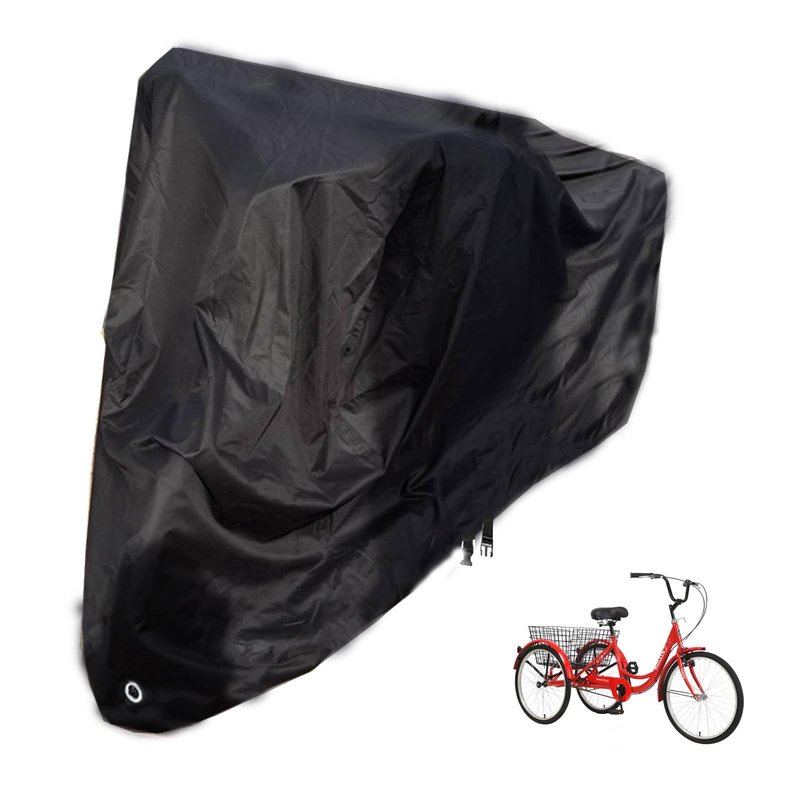Adult Tricycle Cover,24/26inch 3 Wheel Bike Electric Trike Covers for Outdoor Waterproof Windproof Dustproof Bicycle & Bike