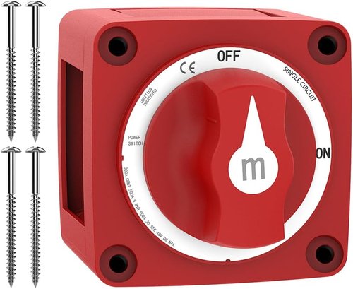 Malictele 300A Battery Disconnect Switch - Heavy Duty Waterproof Ignition Protected Cutoff for Marine, Boat, Car, RV, Truck