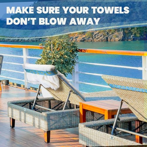 Beach Towel Bands - 4 Pack Elastic Towel Holders for Chairs