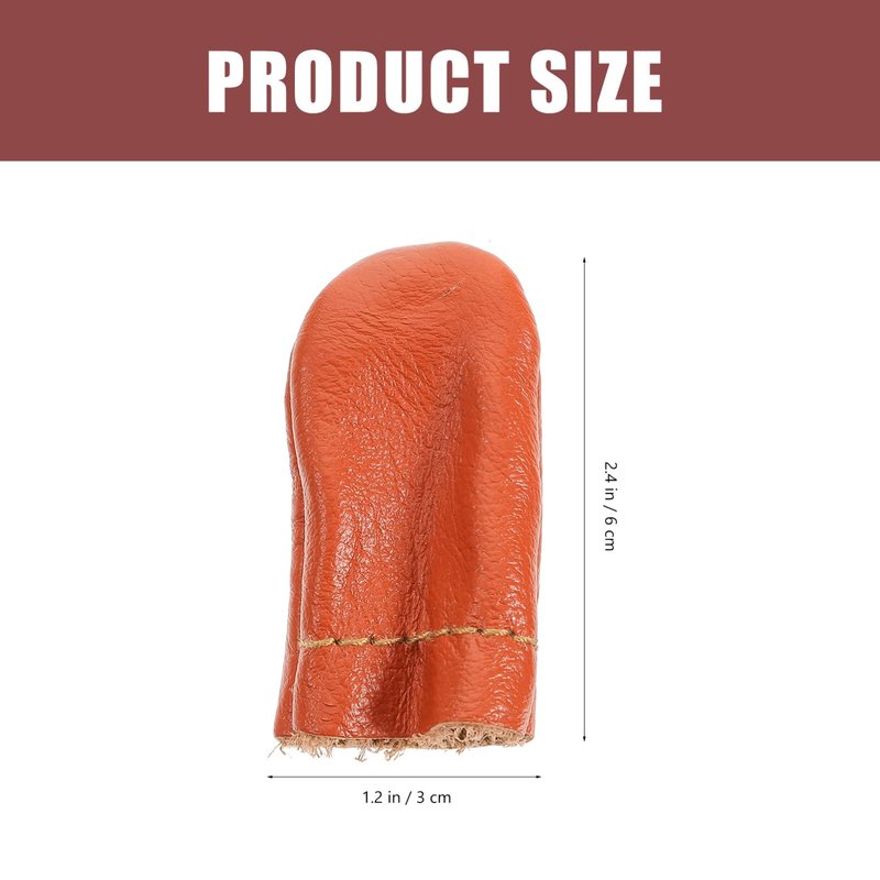 SEWACC 20 Pcs Leather Finger Cots Needle Felting Finger Protectors Thumb Thimble Embroidery Needlework Fingers Thumb Protection Sleeve Cots (Random Color)