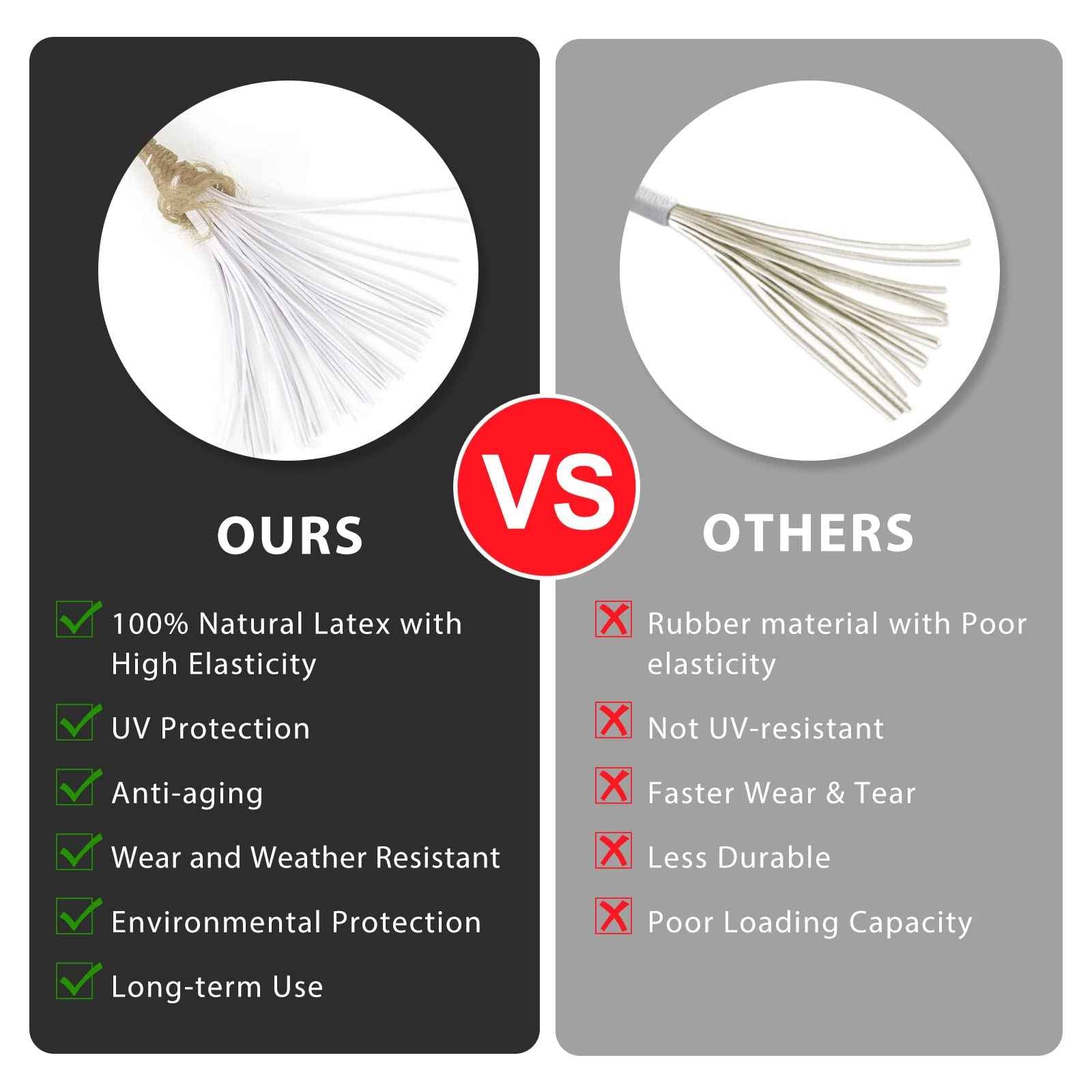 Ball Bungee Cords for Canopy 12 inch,50 pcs Tarp Bungee Tie Ball Cords for Canopy, Camping Tarp, Shelter,Cargo,Tent Poles UV Resistant