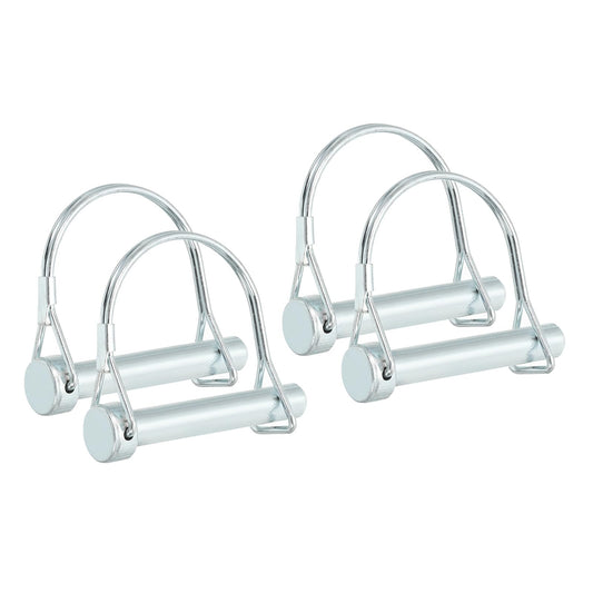 PATIKIL Trailer Coupler Pin 3/8x2-3/8x1.97"(D*L*IW), 4 Pcs Wire Lock Pin Safety Shaft Locking Pin Round Pto Pins for Farm Trailers Lawn Hitches Garden Tractor Kayak Boat (9.2x60x50mm)