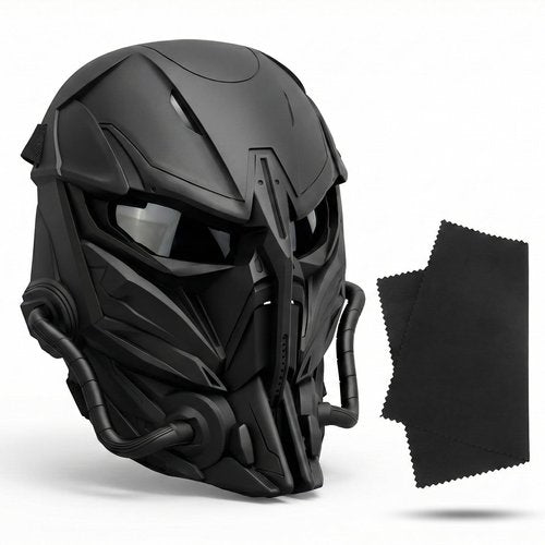 Yzpacc Airsoft Mask Full Face Protective Mask Tactical Full Face Mask for Halloween Hunting CS Tactical Equipment Movie Props Adjustable Size