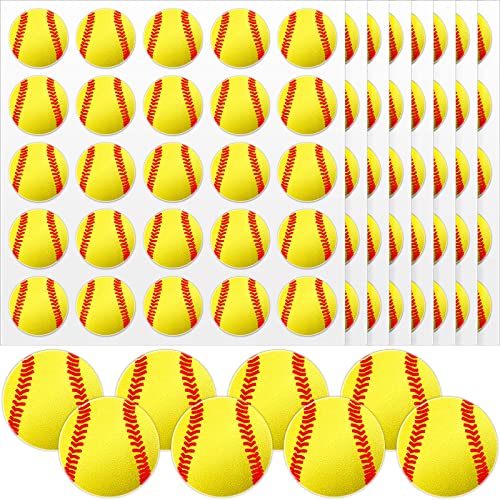 Baseball & Softball Helmet Decals 200 Pcs Yellow for Softball & Baseball - Easy Stick Removable