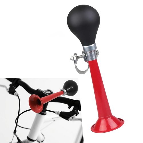 Dogary Air Horn for Bicycles, High Volume Warning Horn, Loud Squeeze Sound Bicycle Bell, Universal Biking Accessory for Adults & Kids, Fits Mountain Bikes, Beach Bikes & Most Bicycles (Red)