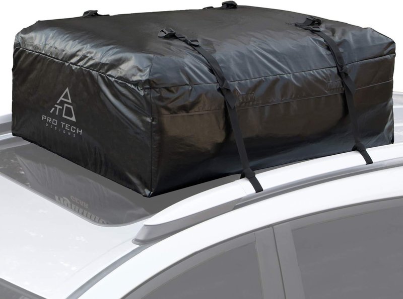 Sprint - 10 Cubic Feet Weatherproof Rooftop Cargo Carrier for Top of Vehicle, Attaches with or Without Roof Rack