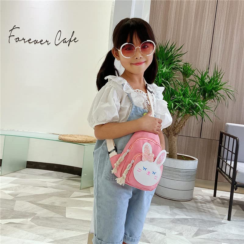 Cute Kawaii Sling Bag - Pink Bunny Small Backpack