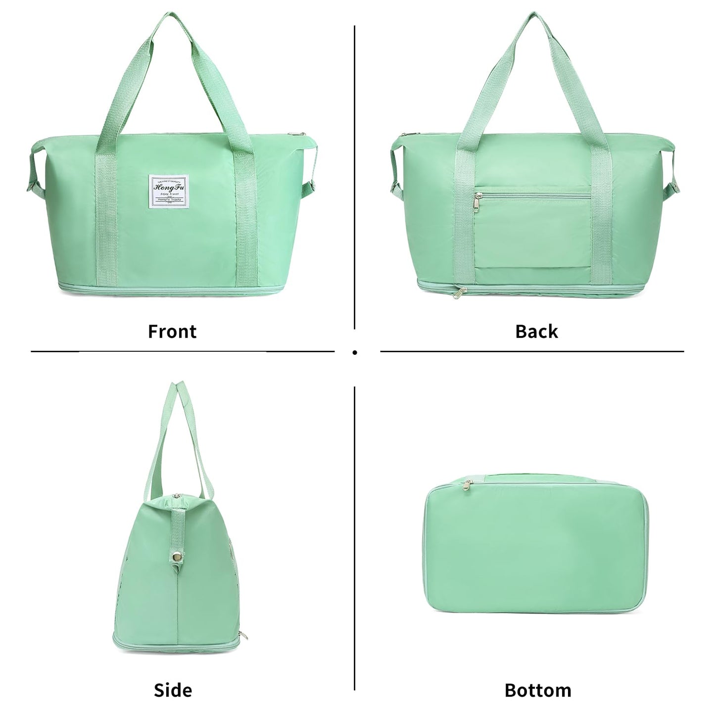 AMXNX Travel Duffel Bag Weekender Bags for Women Foldie Travel Bag Expandable Overnight Bag Water-resistant for Sports Gym