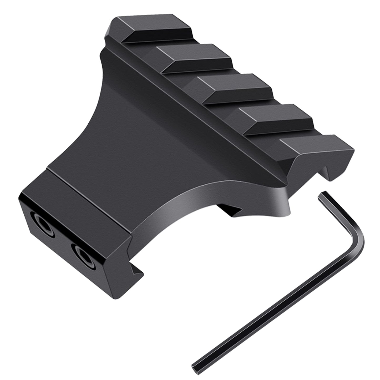LONSEL 45° Picatinny Offset Rail Mount, 3 4 5 Slots 45 Degree Offset Picatinny Rail Mounts Aluminum Low Profile Adapter for Flashlight Laser Sight Optics (4 Slot - 2 Pack)