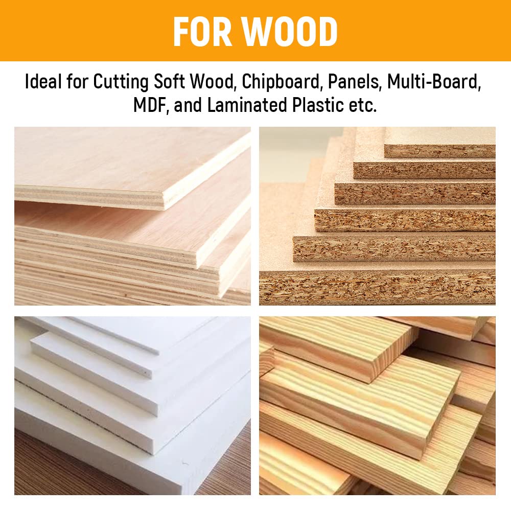 Hoteche 8-1/4-Inch Circular Saw Blade for Wood 40-Tooth Tungsten Carbide-Tipped Blade High-Performance Professioal Saw Blade for Miter Saw and Table Saws, Hole Size 5/8-inch