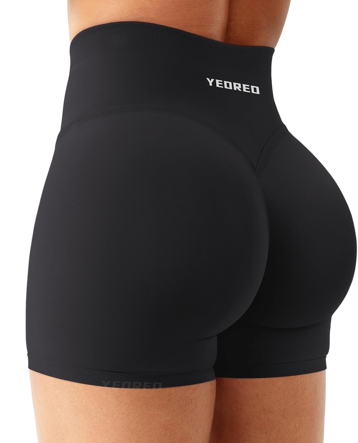 YEOREO Women's Workout Shorts - Butt Lifting Seamless High Waist Biker Shorts | 4.5" Tummy Control