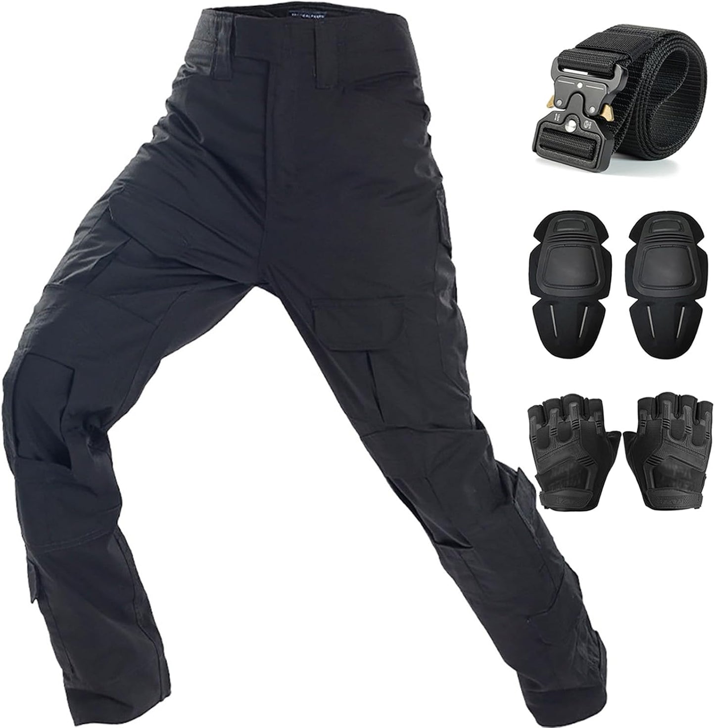 Skiennix Tactical Pants - Combat-Ready Design with Knee Pads & Belt | Camo Military Gear for Men