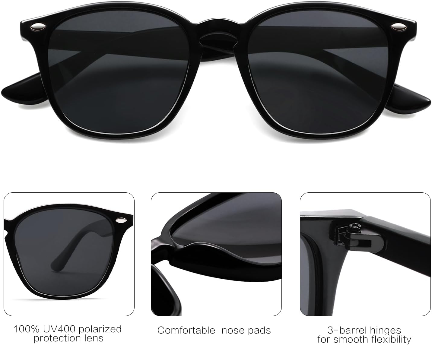 SOJOS Retro Kids Square Polarized Sunglasses for Girls Boys Age 3-10 UV400 Protection De Sol Gafas SK5616
