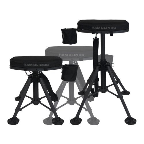 NEXCAM RAM Blinds - High Rise Hunting Stool - Powder-Coated Steel Seat, 20 x 10 x 10 in, 12 lbs, Swivel Design - RB7047