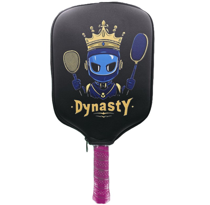 Dynasty Pickleball Paddle Cover - Neoprene Sleeve, Elongated/Hybrid/Wide-Body/Universal Fit v1 Robot Ninja