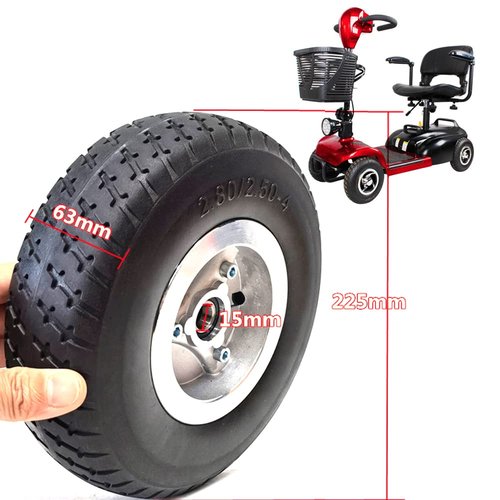CATAZER 9 Inch Solid Tire for Electric Scooter BMX Trolley Trailer Solid Tyre Without Inner Tube Tyre 9 Inch 2.80/2.50-4