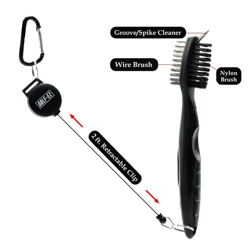 Golf Essentials Kit | Must-Have Accessories – Water Brush, Towel, Club Brush, Ball Marker, Divot Repair Tool, Ball & Tee Holder, Golf Gifts for Men & Women