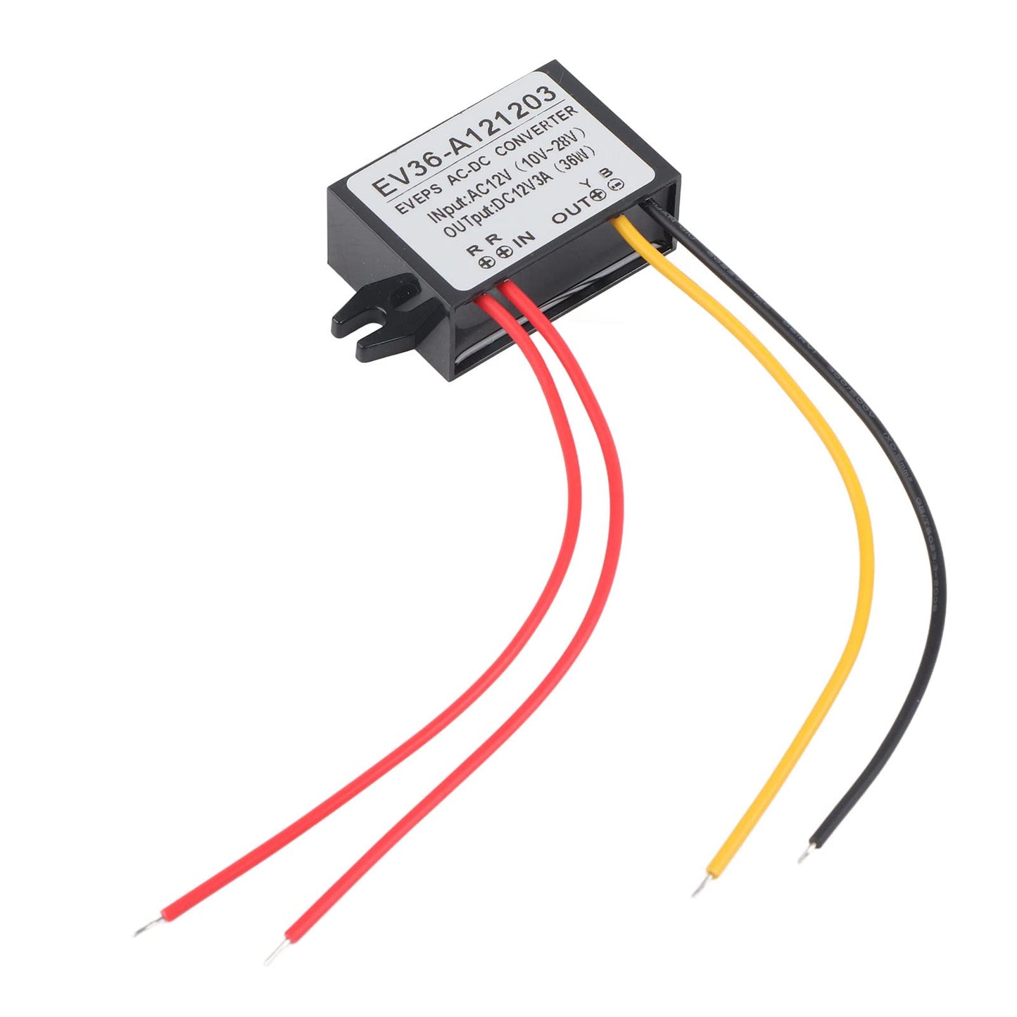 KooingTech AC to DC Rectifier, AC10-28V DC12V, AC to DC Converter Suitable for Vehicle Screen, Surveillance Camera, Fan, Water Pump, Motor, Router (3A)