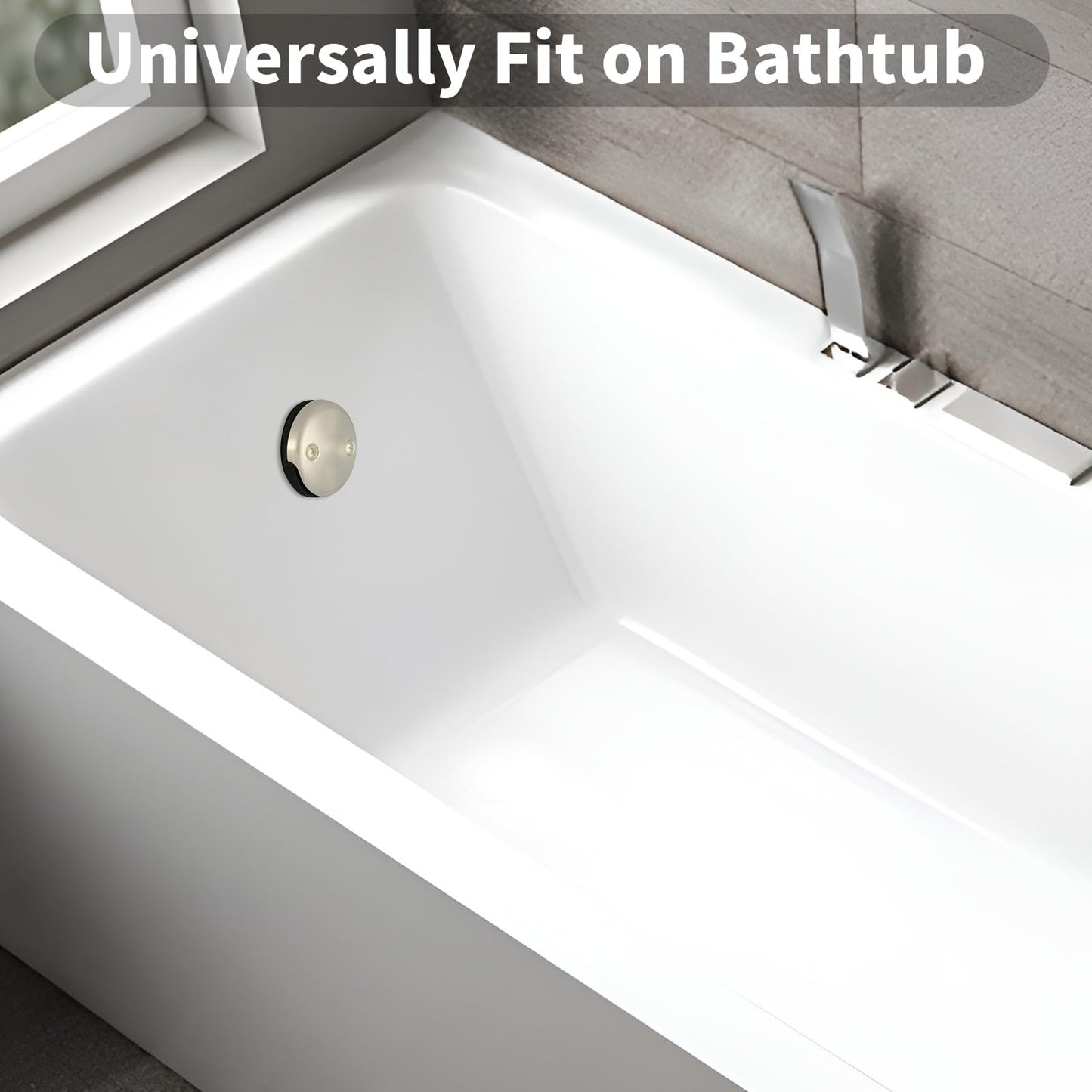 Bathtub Sponge Overflow Gasket Replacement for Overflow Plate, Bathtub Overflow Plate Gasket for Waste, Bathtub Overflow Washer Rubber, Black