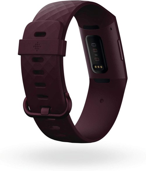 Fitbit Charge 4 Fitness Tracker - Built-In GPS, Heart Rate & Sleep Monitoring | Rosewood, One Size (S & L Bands Included)