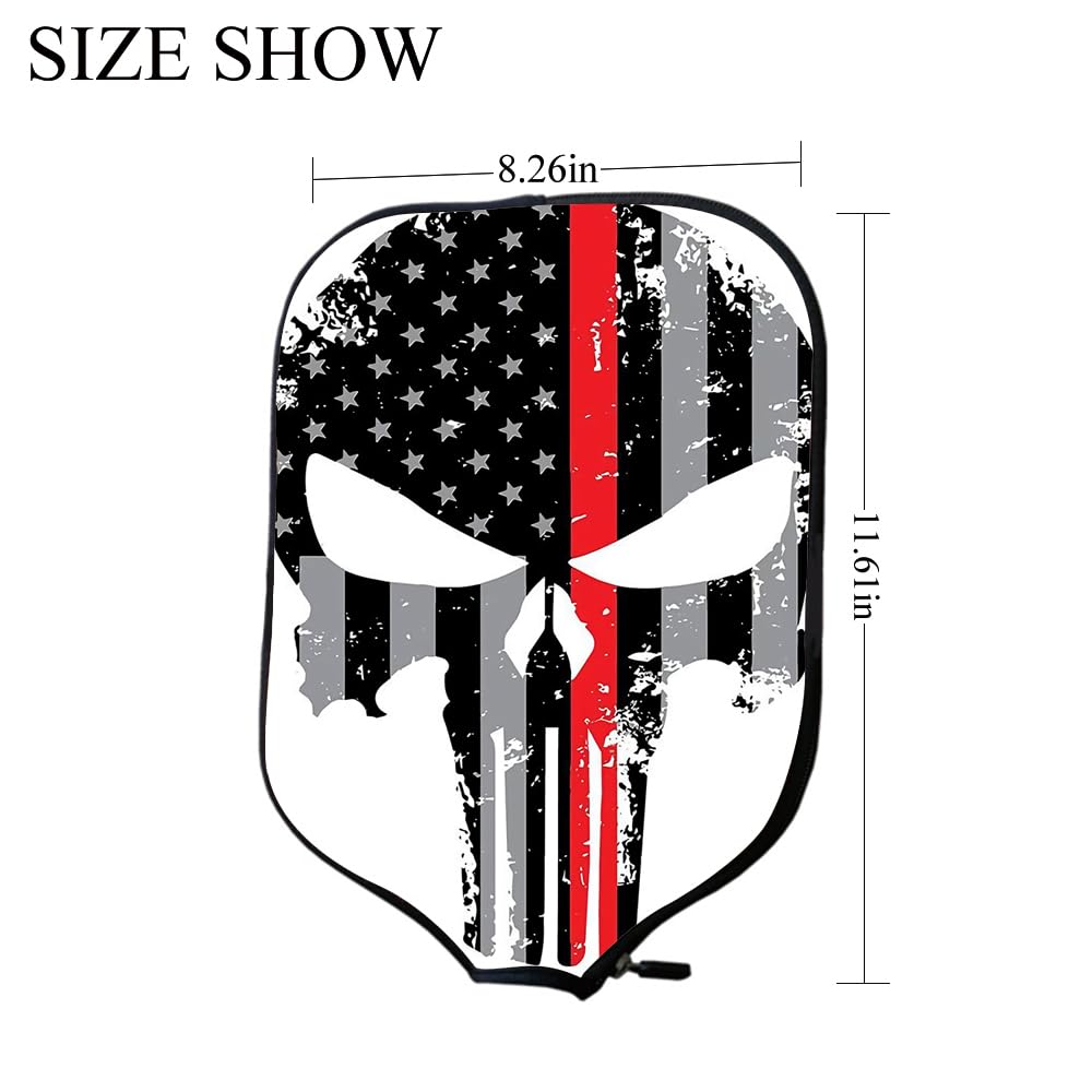 TREGAUSI American Flag Pickleball Protection - Personalized Fabric Cover Paddle Case, Fits Most Paddles