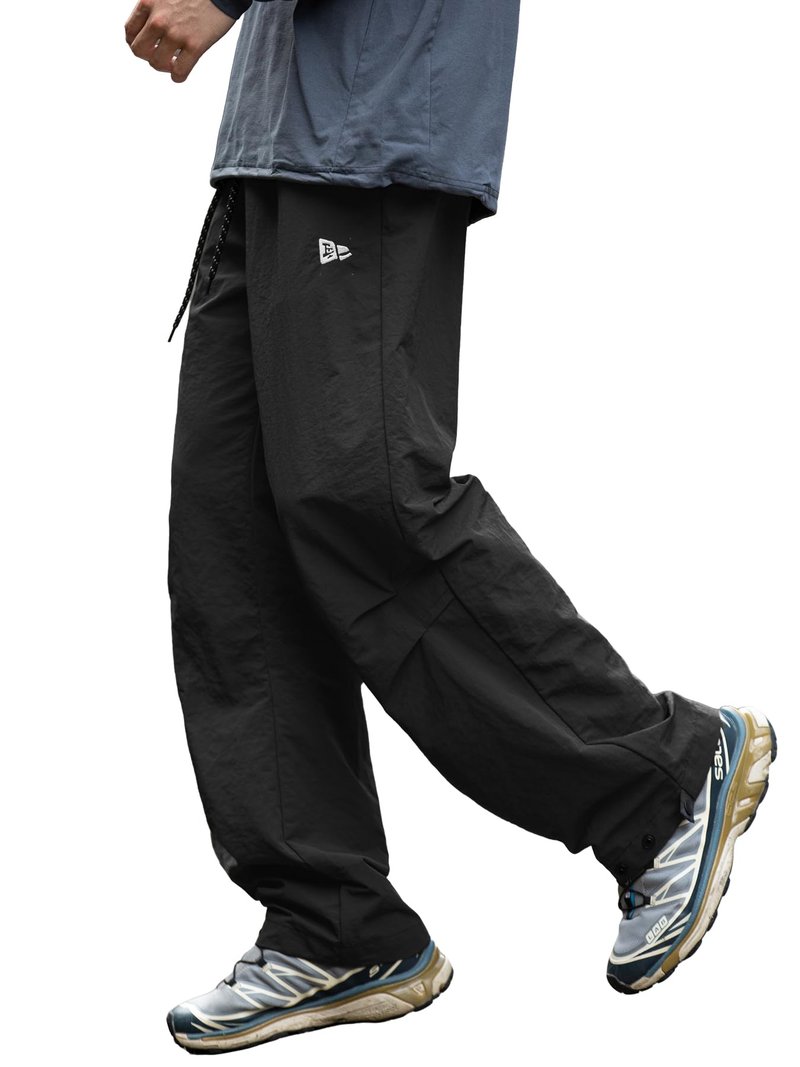 Mens Hiking Pants Cargo Outdoor Water Resistant Quick-Dry Pants Lightweight Drawstring Tactical Fishing Stretch Trousers A-Black