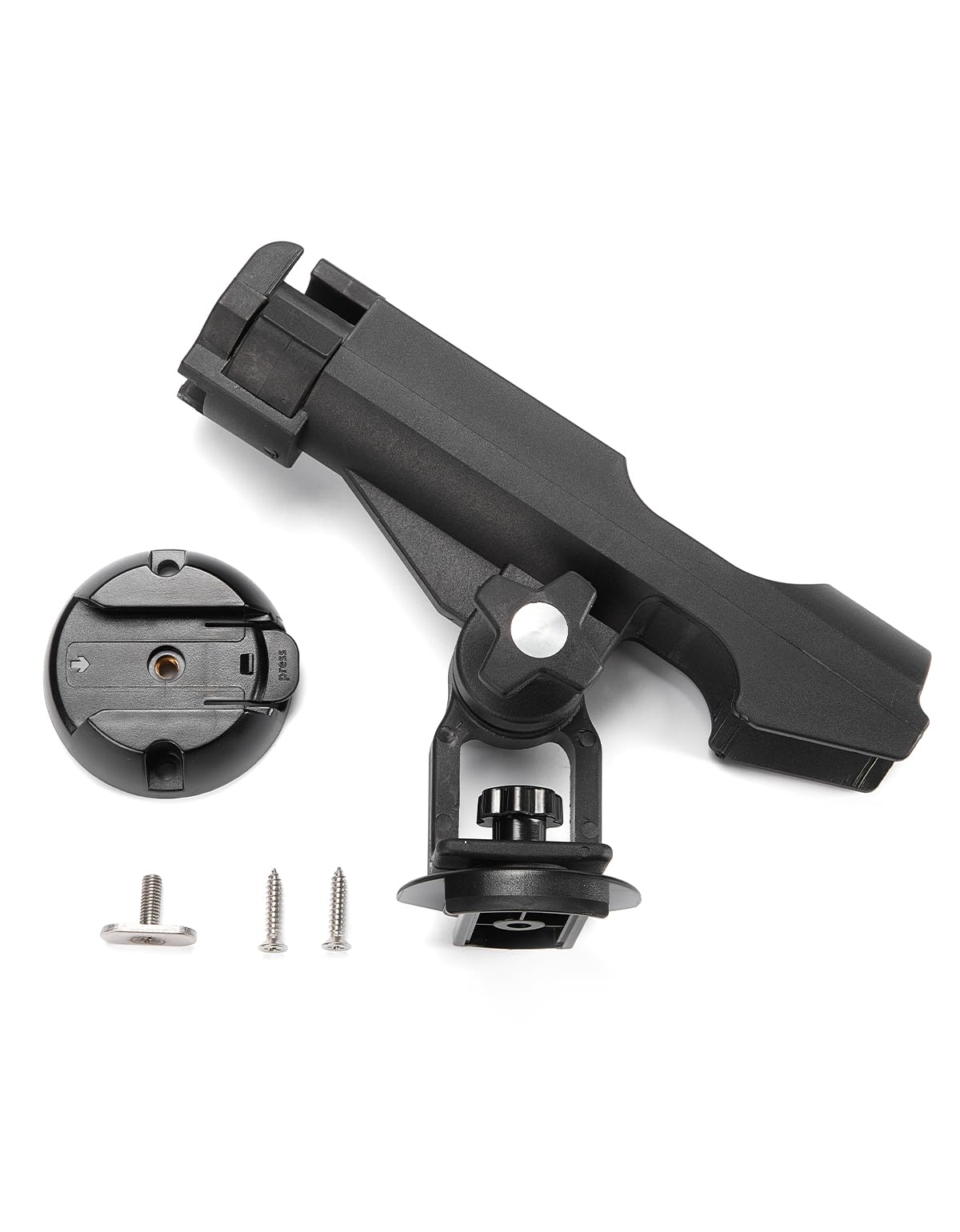 KEMIMOTO Kayak Fishing Rod Holder Fishing Pole Holder - T-Shaped Screw Mounted/Track Mount On Rail 360° Adjustable with Lock System for Kayak, Canoe, Fishing Boat Accessories