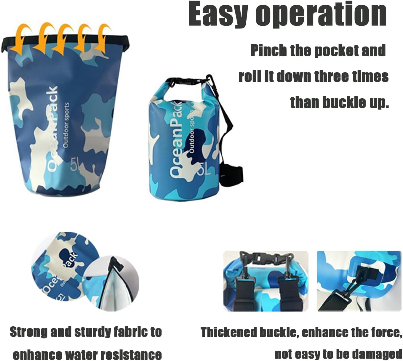 Skiennix Waterproof Dry Bag - Lightweight Roll Top Storage for Travel & Outdoor Activities | 5L/10L/20L Options