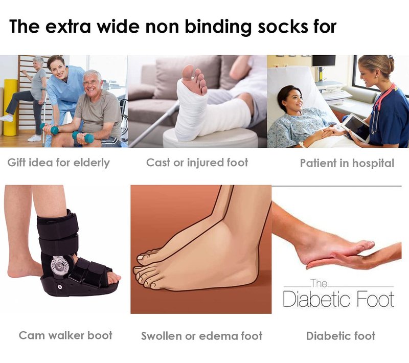 2 Pairs Replacement Sock for Air cast Walking Boot Walker Brace - Air Cam Walkers Fracture Orthopedics Boot-Liner Cast Sock 2 Pairs