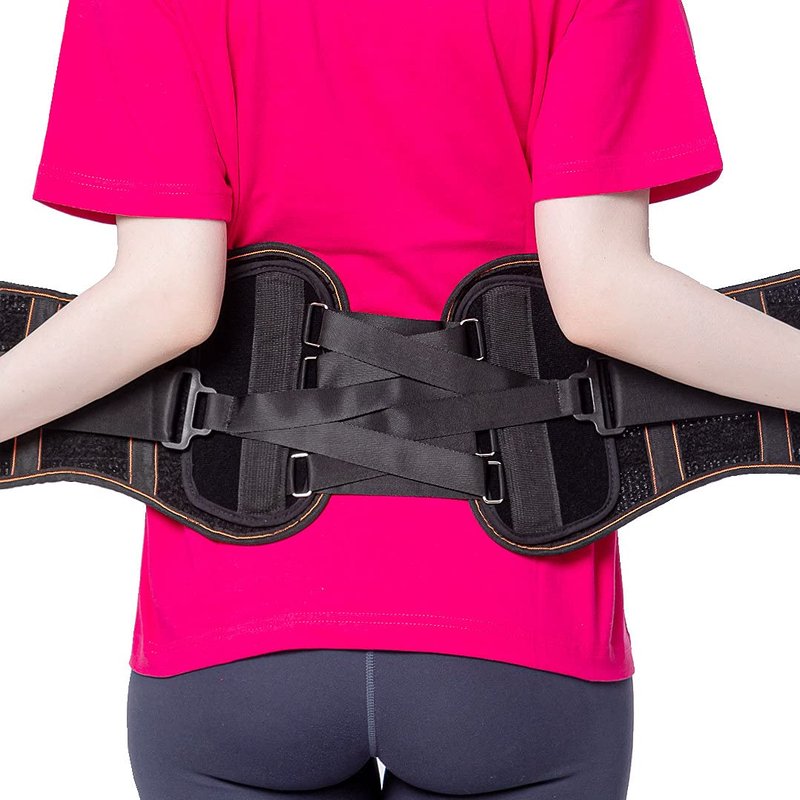 King of Kings Lower Back Brace Pain Relief with Pulley System - Lumbar Support Belt for Women and Men - Adjustable Waist Straps for Sciatica, Spinal Stenosis, Scoliosis or Herniated Disc - Medium