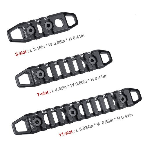 Aecktech Compatible fits MMlocks/KKeymods Rail,3-Slot 7-Slot 11-Slot Aluminum Rail Section Accessories for MMlocks/KKeymods System