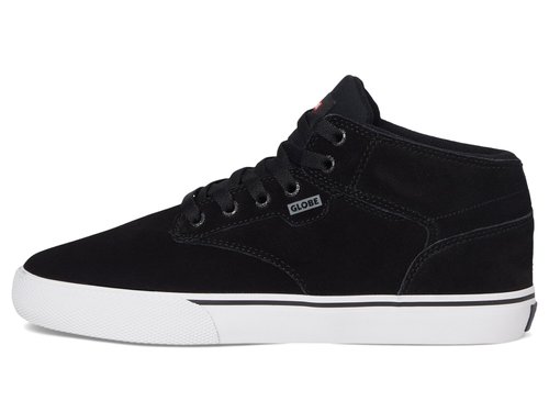 Globe Men's Motley Mid Skate Shoe, Black/White/Gum, 13