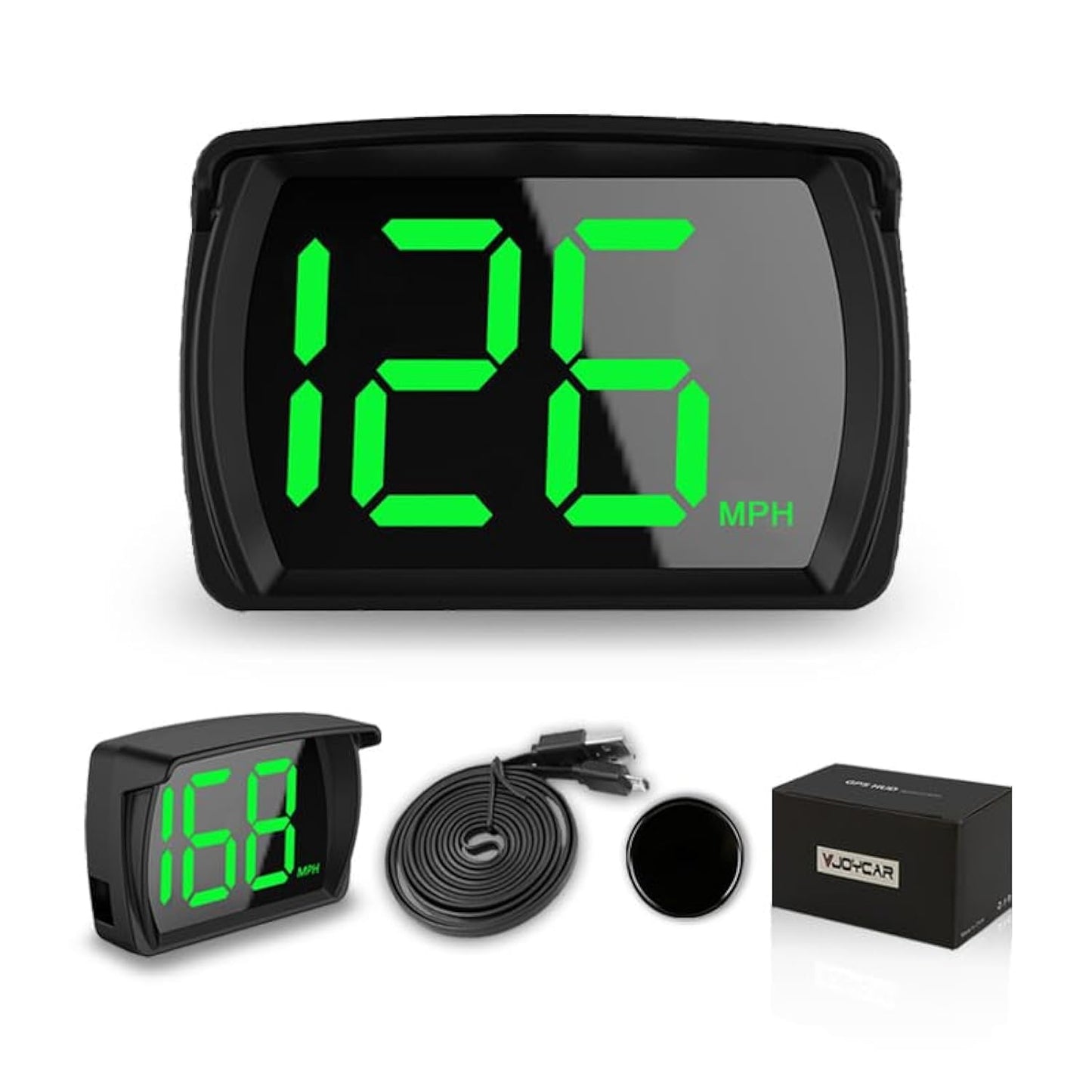 VJOYCAR Digital Speedometer HUD - GPS Head-Up Display for Cars & Trucks | Plug & Play USB (G20-Only Green)