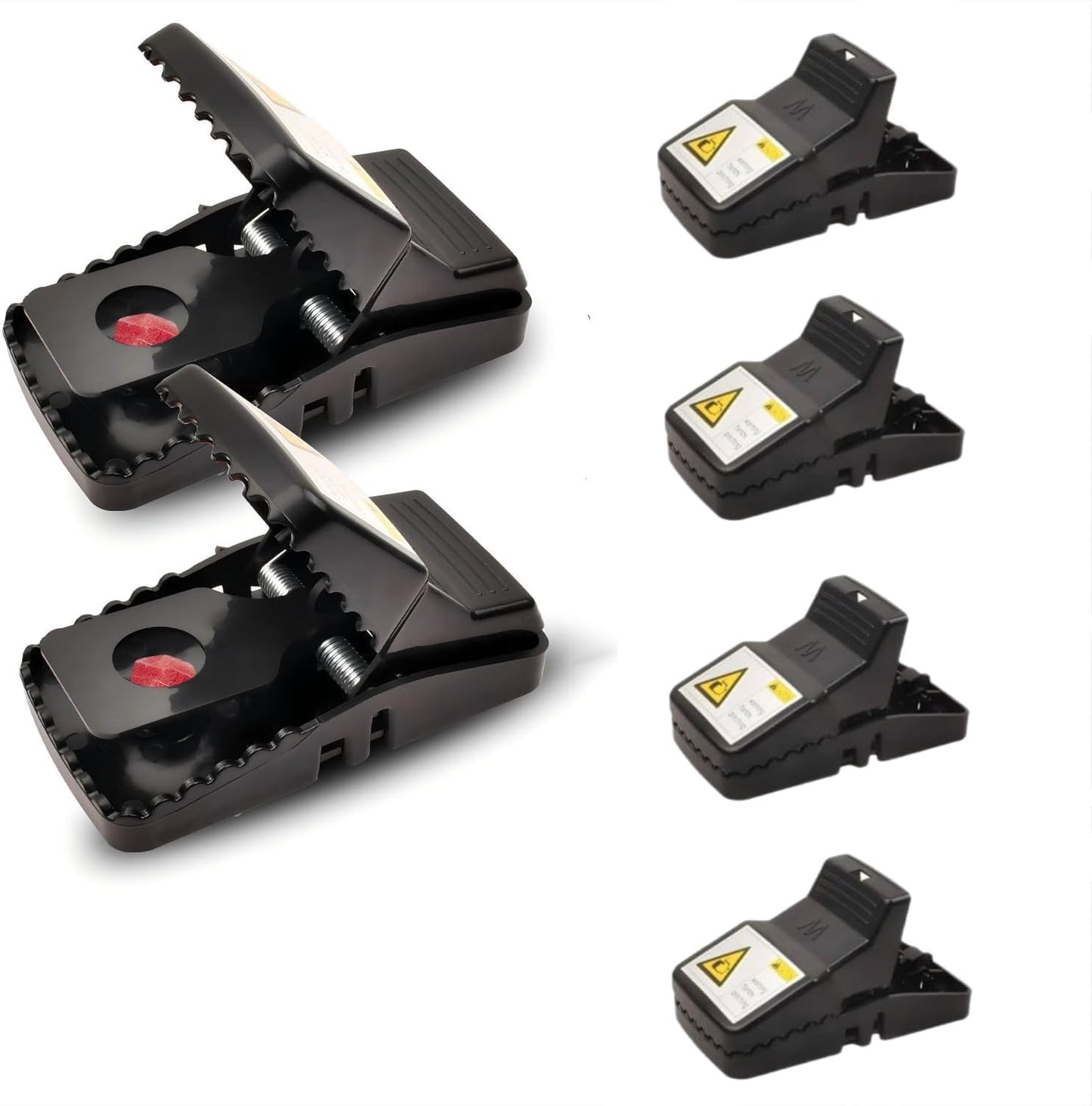 Rat Trap 6-Pack | Large Reusable Mouse Traps for Indoor & Outdoor Use - Fast & Hygienic Rodent Control
