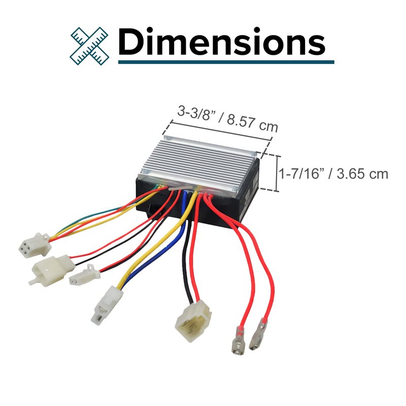 AlveyTech ZK2430-D-FS Control Module for Razor Pocket Mod Betty/Bistro/Bella/Daisy/Blossom Scooter (Ver 45+) - Versions 45+ Only, Replacement Controller for Electric Scooters, Bicycle and Dirt Bike