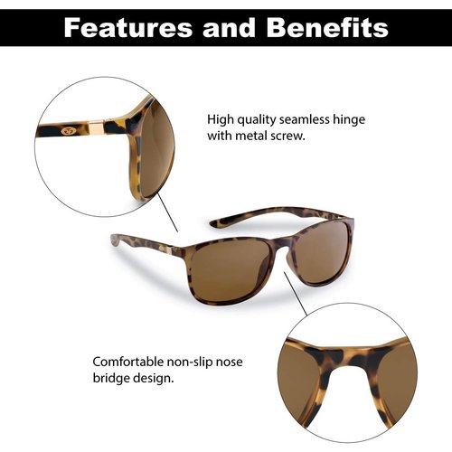 Flying Fisherman UNA Polarized Sunglasses for Men, Women, Fishing, Boating, Outdoor Sports, 100% UV Protection