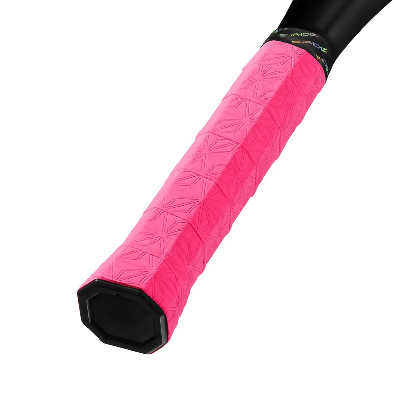 Supacaz SupaSuave Neon Pink Tennis Overgrip - Racket Dry Overwrap - Racquet Grip Tape - Over Grip Wrap - 3pk