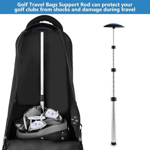 Asyxstar Golf Travel Bag Support Pole - Anti-Impact Club Protector Support Travel Bag Cover and Aluminum Alloy Golf Rod Stick to Protect Clubs