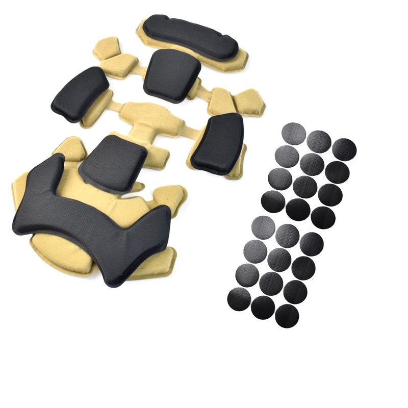 Universal Memory Foam Pad Protective Mat Helmet Padding Kit Tactical Fast Airsoft Helmet Pads Set Military Helmet Replacement Foam Padding Kits Accessories Mats (Tan)