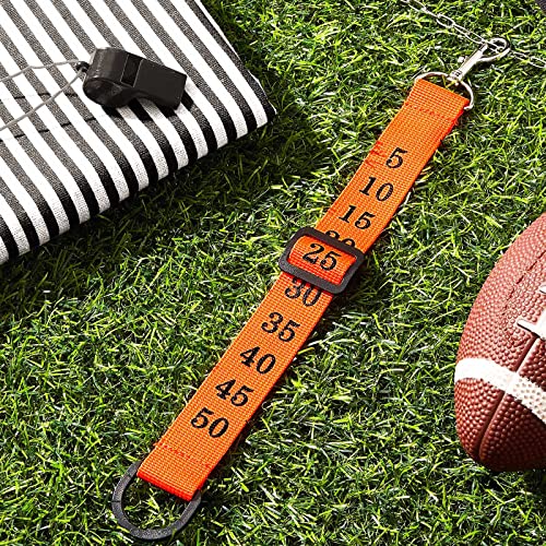 Football Referee Chain Clip - 13.5 Inch Nylon Yard Marker - Orange