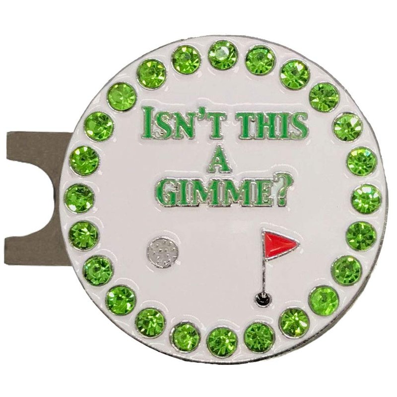 Giggle Golf Bling Golf Ball Marker with Magnetic Hat Clip – Isn’t This a Gimme Sparkly Marker for Women Golfers – Fun Golf Gift with Organza Bag & Bonus Hand Cream